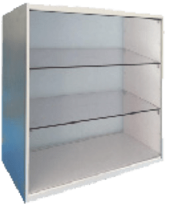 Open Glass Cabinet medicine storage solution